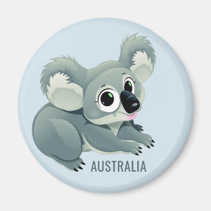Cute Koala custom text magnet Magneet