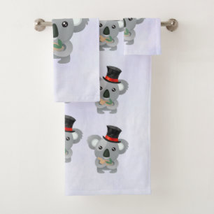 Cute Koala dans un chapeau noir