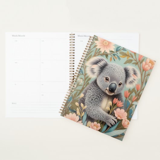 Cute Koala Elegant Pastel Floral (Devant avec enveloppe)