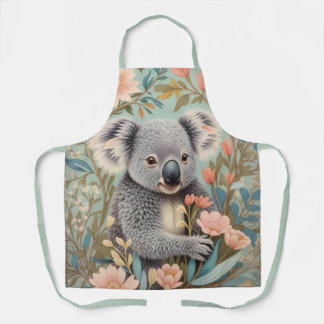Cute Koala Elegant Pastel Floral Schort