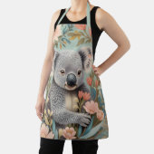 Cute Koala Elegant Pastel Floral Schort (Insitu)