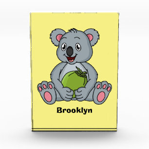 Cute koala en Coconut cartoon illustratie Fotoblokken