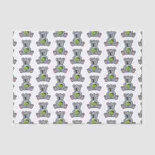 Cute koala en Coconut cartoon illustratie Tissuepapier