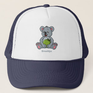 Cute koala en Coconut cartoon illustratie Trucker Pet