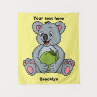 Cute koala en Coconut cartoon illustratie