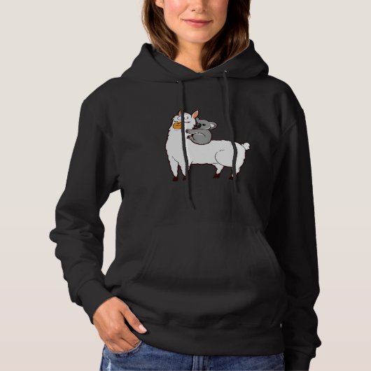 Cute Koala en Fluffy Lllama Friends Hoodie (Voorkant)