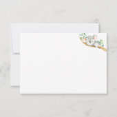 Cute Koala et Eucalyptus Baby shower Merci (Dos)