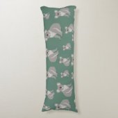 Cute Koala Eucalyptus Green Pattern Lichaamskussen (Voorkant Verticaal)