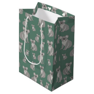 Cute Koala Eucalyptus Green Pattern Medium Cadeauzakje