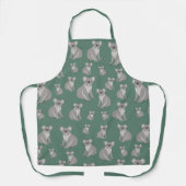 Cute Koala Eucalyptus Green Pattern Schort (Voorkant)