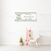 Cute Koala Eucalyptus Greenery Welcome Backdrop  Spandoek (Insitu)