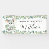 Cute Koala Eucalyptus Greenery Welcome Backdrop Spandoek (Horizontaal)