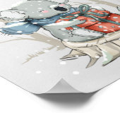 Cute Koala Happy Holidays Poster Papier (Coin)