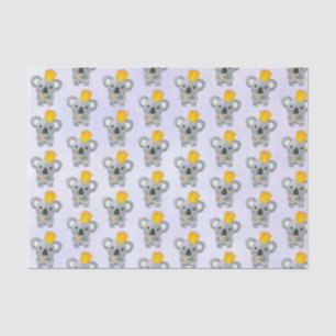 Cute Koala in een Golden Crown Tissuepapier