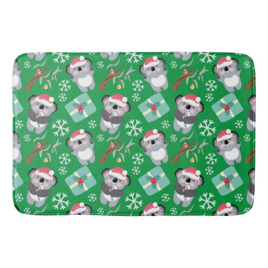 Cute Koala Kerstmis Badmat (Voorkant)