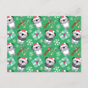 Cute Koala Kerstmis Briefkaart