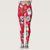 Cute Koala Kerstmis Leggings (Voorkant)