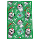 Cute Koala Kerstmis Medium Cadeauzakje (Voorkant)