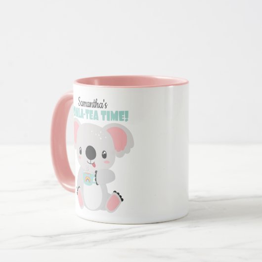 Cute Koala Koala-Tea Time Koala Mok (Voorkant links)