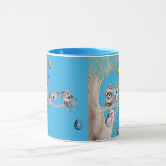 Cute Koala Koalas Whimsical Animal waterverf Mok (Midden)