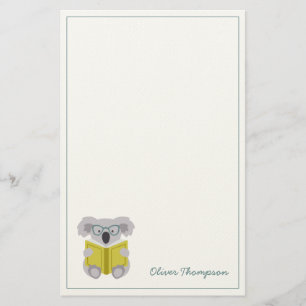 Cute koala lecture animal enfants papeterie papier