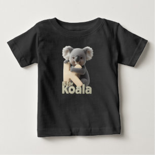 Cute Koala Letter K Kinder T-Shirt Dierenalfabet