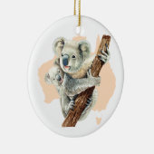 Cute Koala Mam en Baby Keramisch Ornament (Rechts)