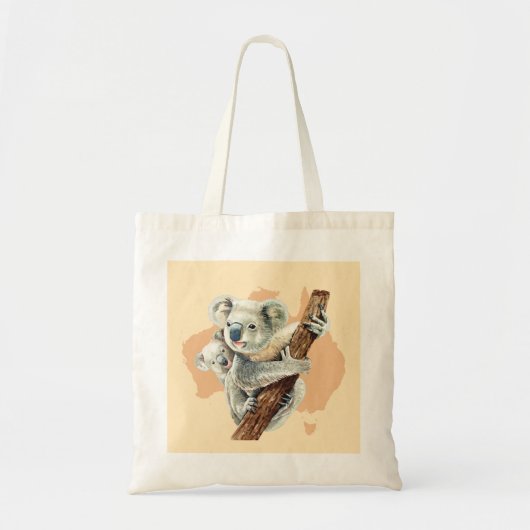 Cute Koala Mam en Baby Tote Bag (Voorkant)