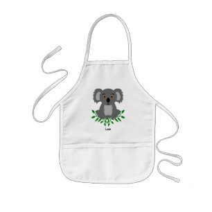 Cute koala met eucalyptus kinder kinder schort