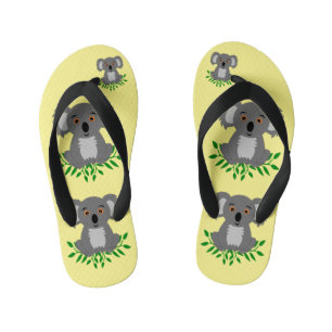 Cute koala met eucalyptus kinder teenslippers