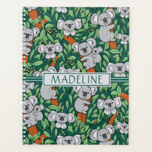 Cute Koala Motif Personnalisé Hunter Green