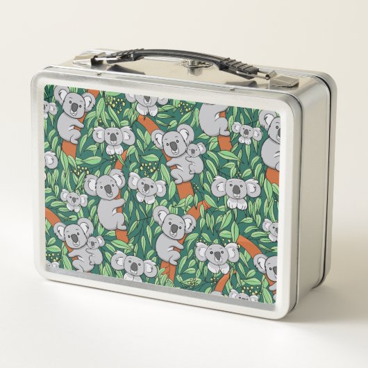 Cute Koala Pattern Personalized Hunter Green (Achterkant)