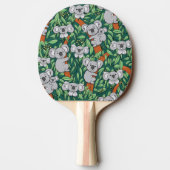 Cute Koala Pattern Personalized Hunter Green Tafeltennisbatje (Achterkant)