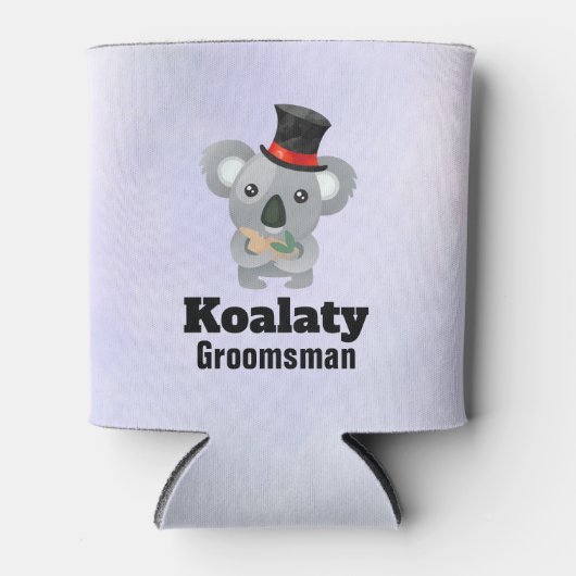 Cute Koala Pun Koalaty Groomsman Blikjeskoeler (Voorkant)