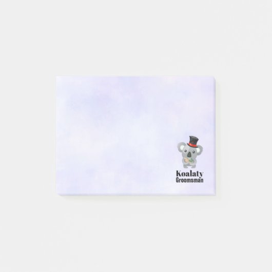 Cute Koala Pun Koalaty Groomsman Post-it® Notes (Voorkant)