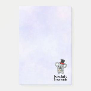 Cute Koala Pun Koalaty Groomsman Post-it® Notes