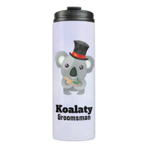 Cute Koala Pun Koalaty Groomsman Thermosbeker