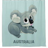 Cute Koala rideau de douche texte personnalisé (Devant)