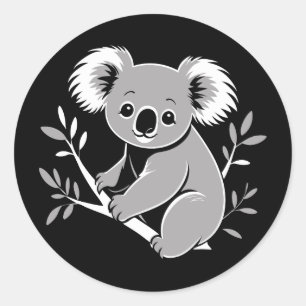 Cute Koala Ronde Sticker