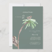 Cute Koala Sage Anniversaire Fête Invitation (Devant)