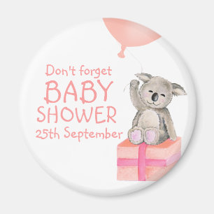 Cute koala vergeet baby shower magnet niet magneet
