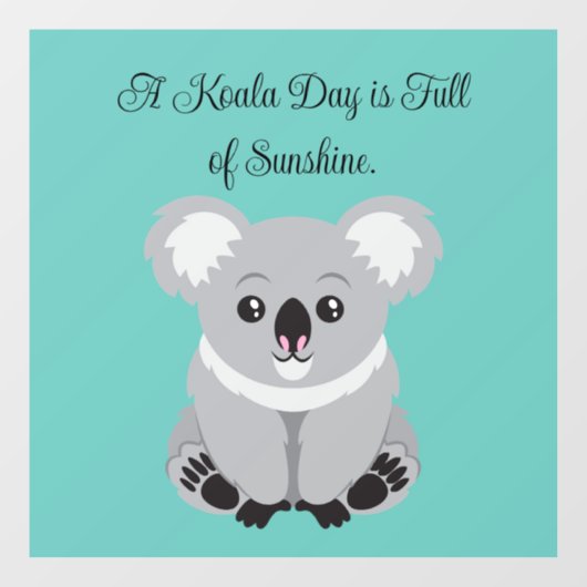 Cute Koala Window Cling Raamsticker (Vel)