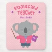 Cute Koalified Koala Beer Vrouw Teacher Pun Humor Muismat (Voorkant)