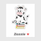 Cute Koe Afdrukken Kawaii Animal Pattern Book Read Sticker (Vel)