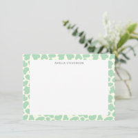 Cute Koe Animal Print Pattern Aangepast groen