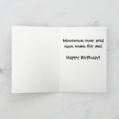 Cute Koe Birthday Kaart (Binnen)