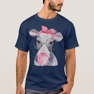 Cute Koe Blowble Cowgirl Boerderij Life T-shirt