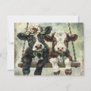 Cute koe briefkaart