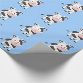 Cute koe cadeaupapier (Hoek)