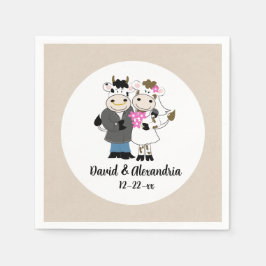 Cute Koe Couple Wedding Rustic Land Servet